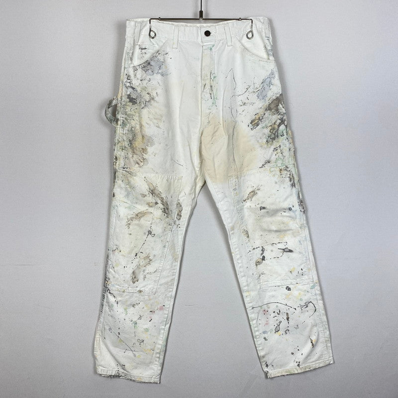 【現状渡し品】【メンズ】 DICKIES ディッキーズ PAINTERS DOUBLE KNEE UTILITY PANTS ペインターズ ダブルニー ユーティリティー パンツ ボトムス 156-261019-sa-16-teih サイズ：34×32 カラー：ホワイト 万代Net店