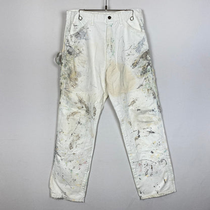 【現状渡し品】【メンズ】 DICKIES ディッキーズ PAINTERS DOUBLE KNEE UTILITY PANTS ペインターズ ダブルニー ユーティリティー パンツ ボトムス 156-261019-sa-16-teih サイズ：34×32 カラー：ホワイト 万代Net店
