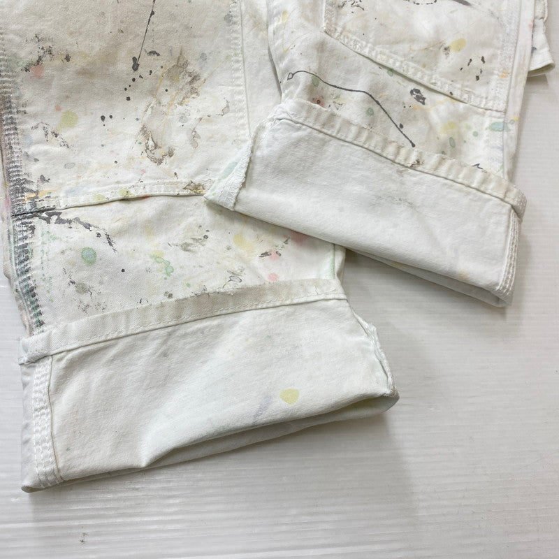 【現状渡し品】【メンズ】 DICKIES ディッキーズ PAINTERS DOUBLE KNEE UTILITY PANTS ペインターズ ダブルニー ユーティリティー パンツ ボトムス 156-261019-sa-16-teih サイズ：34×32 カラー：ホワイト 万代Net店