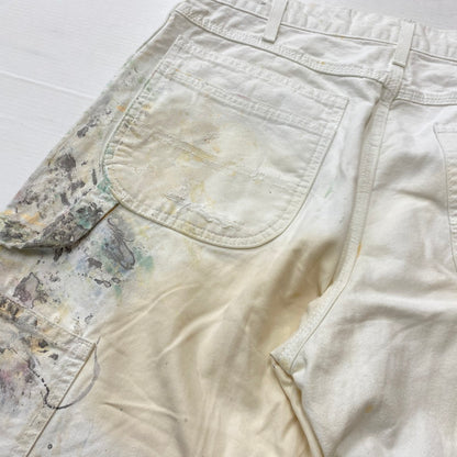 【現状渡し品】【メンズ】 DICKIES ディッキーズ PAINTERS DOUBLE KNEE UTILITY PANTS ペインターズ ダブルニー ユーティリティー パンツ ボトムス 156-261019-sa-16-teih サイズ：34×32 カラー：ホワイト 万代Net店