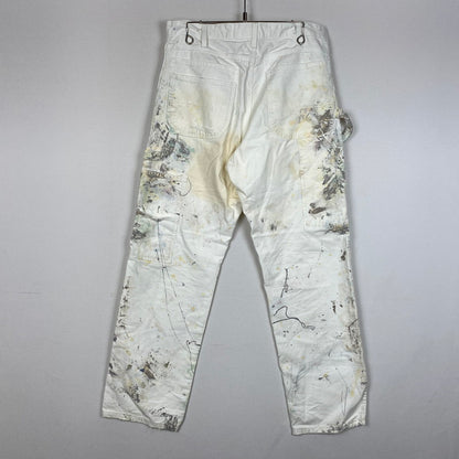 【現状渡し品】【メンズ】 DICKIES ディッキーズ PAINTERS DOUBLE KNEE UTILITY PANTS ペインターズ ダブルニー ユーティリティー パンツ ボトムス 156-261019-sa-16-teih サイズ：34×32 カラー：ホワイト 万代Net店