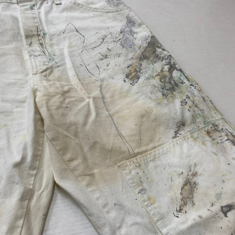 【現状渡し品】【メンズ】 DICKIES ディッキーズ PAINTERS DOUBLE KNEE UTILITY PANTS ペインターズ ダブルニー ユーティリティー パンツ ボトムス 156-261019-sa-16-teih サイズ：34×32 カラー：ホワイト 万代Net店