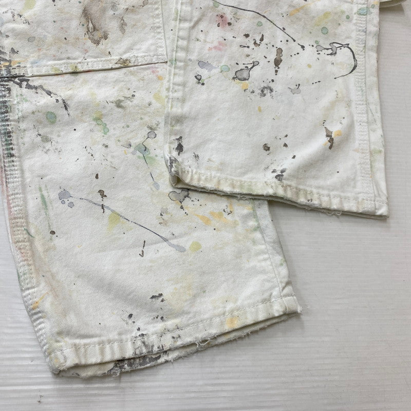 【現状渡し品】【メンズ】 DICKIES ディッキーズ PAINTERS DOUBLE KNEE UTILITY PANTS ペインターズ ダブルニー ユーティリティー パンツ ボトムス 156-261019-sa-16-teih サイズ：34×32 カラー：ホワイト 万代Net店
