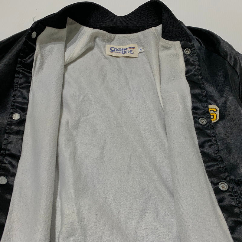 【現状渡し品】【メンズ】 Chalk Line チョークライン 80's-90's NYLON STADIUM JACKET 80-90年代 ナイロン スタジアムジャケット アウター スタジャン 145-261028-ss-06-teih サイズ：M カラー：ブラック 万代Net店