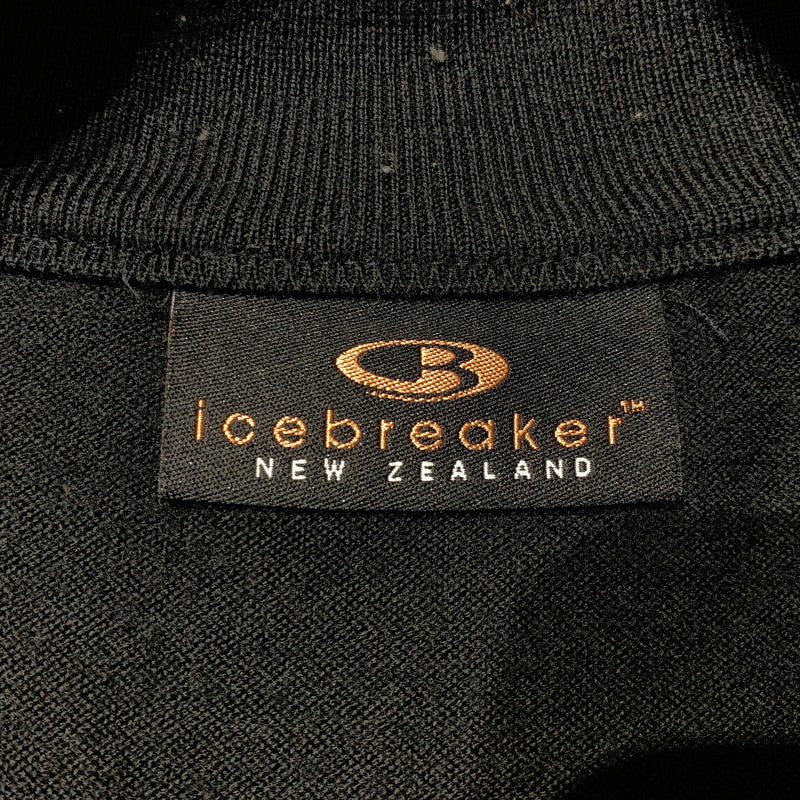 【中古品】【メンズ】 icebreaker アイスブレーカー HALF ZIP SWEATER ハーフジップセーター トップス ニット 145-261028-ss-04-teih サイズ：L カラー：ブラック 万代Net店