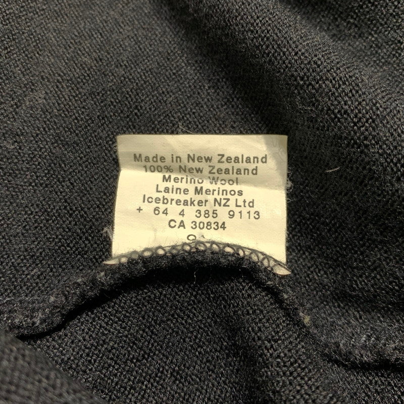 【中古品】【メンズ】 icebreaker アイスブレーカー HALF ZIP SWEATER ハーフジップセーター トップス ニット 145-261028-ss-04-teih サイズ：L カラー：ブラック 万代Net店