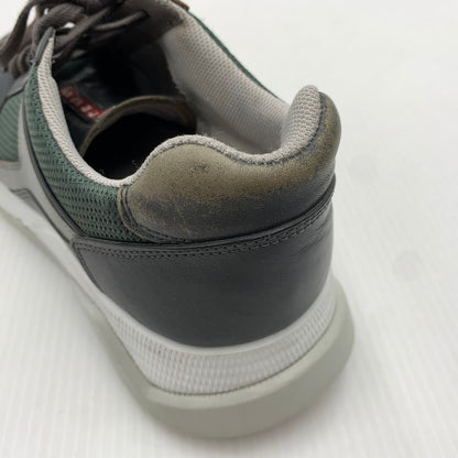 【中古品】【メンズ】 PRADA プラダ LEATHER SNEAKERS 4E2816 レザー スニーカー 靴 プラダスポーツ シューズ 162-261023-ko-03-teih サイズ：7 カラー：グリーン系 万代Net店
