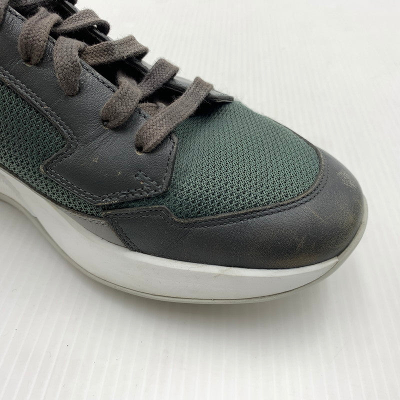 【中古品】【メンズ】 PRADA プラダ LEATHER SNEAKERS 4E2816 レザー スニーカー 靴 プラダスポーツ シューズ 162-261023-ko-03-teih サイズ：7 カラー：グリーン系 万代Net店