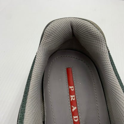 【中古品】【メンズ】 PRADA プラダ LEATHER SNEAKERS 4E2816 レザー スニーカー 靴 プラダスポーツ シューズ 162-261023-ko-03-teih サイズ：7 カラー：グリーン系 万代Net店