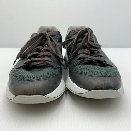 【中古品】【メンズ】 PRADA プラダ LEATHER SNEAKERS 4E2816 レザー スニーカー 靴 プラダスポーツ シューズ 162-261023-ko-03-teih サイズ：7 カラー：グリーン系 万代Net店
