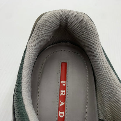 【中古品】【メンズ】 PRADA プラダ LEATHER SNEAKERS 4E2816 レザー スニーカー 靴 プラダスポーツ シューズ 162-261023-ko-03-teih サイズ：7 カラー：グリーン系 万代Net店