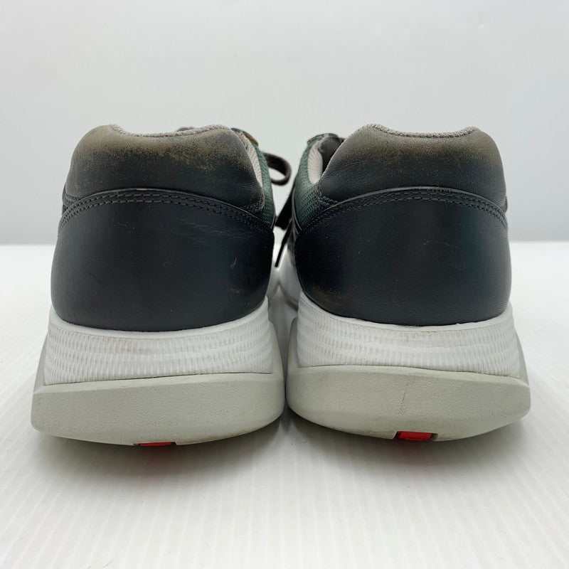 【中古品】【メンズ】 PRADA プラダ LEATHER SNEAKERS 4E2816 レザー スニーカー 靴 プラダスポーツ シューズ 162-261023-ko-03-teih サイズ：7 カラー：グリーン系 万代Net店