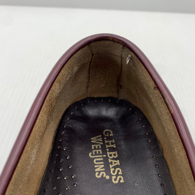【現状渡し品】【メンズ】 G.H.BASS ジーエイチバス WEEJUNS LEATHER LOAFER ウィージャンズ レザー ローファー 靴 シューズ 164-261023-ko-01-teih サイズ：8.5 カラー：ワイン 万代Net店