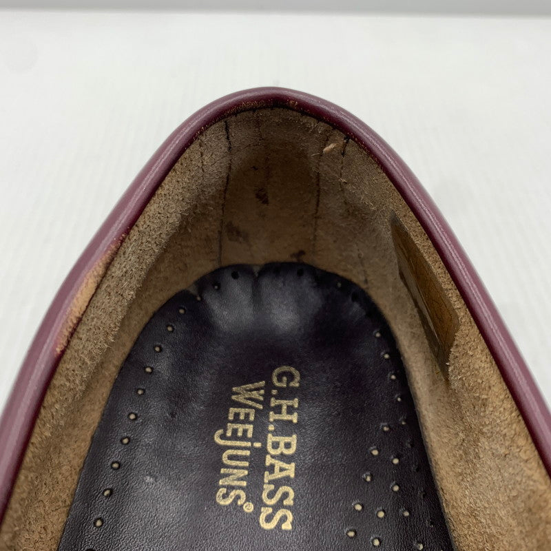 【現状渡し品】【メンズ】 G.H.BASS ジーエイチバス WEEJUNS LEATHER LOAFER ウィージャンズ レザー ローファー 靴 シューズ 164-261023-ko-01-teih サイズ：8.5 カラー：ワイン 万代Net店