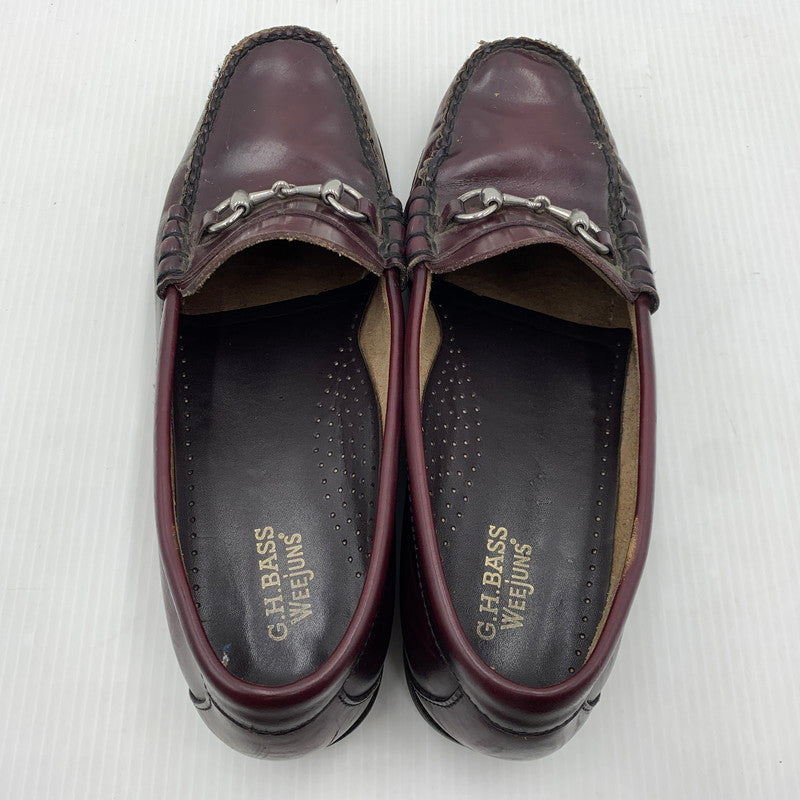【現状渡し品】【メンズ】 G.H.BASS ジーエイチバス WEEJUNS LEATHER LOAFER ウィージャンズ レザー ローファー 靴 シューズ 164-261023-ko-01-teih サイズ：8.5 カラー：ワイン 万代Net店