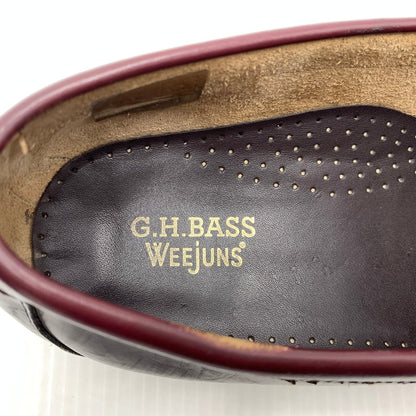 【現状渡し品】【メンズ】 G.H.BASS ジーエイチバス WEEJUNS LEATHER LOAFER ウィージャンズ レザー ローファー 靴 シューズ 164-261023-ko-01-teih サイズ：8.5 カラー：ワイン 万代Net店