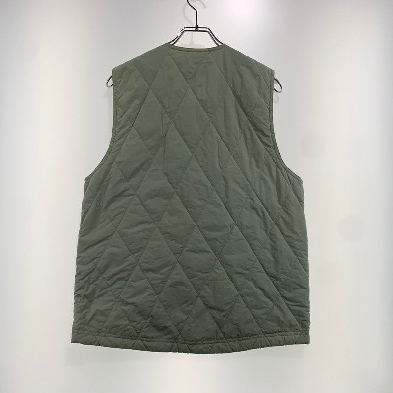 【中古品】【メンズ】 Stussy ステューシー DIAMOND QUILTED VEST ダイヤモンド キルティングベスト アウター ダウンベスト 142-261028-ss-01-teih サイズ：L カラー：ライトグリーン 万代Net店