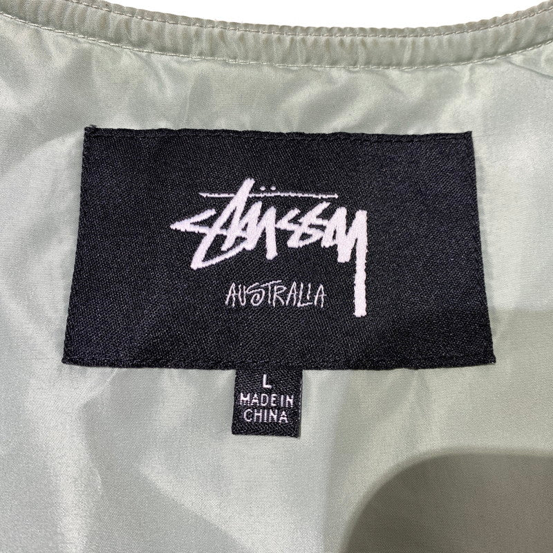 【中古品】【メンズ】 Stussy ステューシー DIAMOND QUILTED VEST ダイヤモンド キルティングベスト アウター ダウンベスト 142-261028-ss-01-teih サイズ：L カラー：ライトグリーン 万代Net店