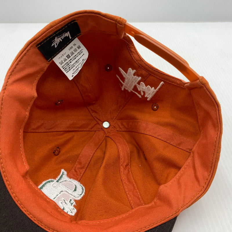 【中古品】【メンズ】 STUSSY ステューシー VINTAGE S LOW PRO CAP ヴィンテージ エス ロープロ キャップ 帽子 コットンキャップ 185-261023-ko-05-teih カラー：オレンジ/ブラウン 万代Net店