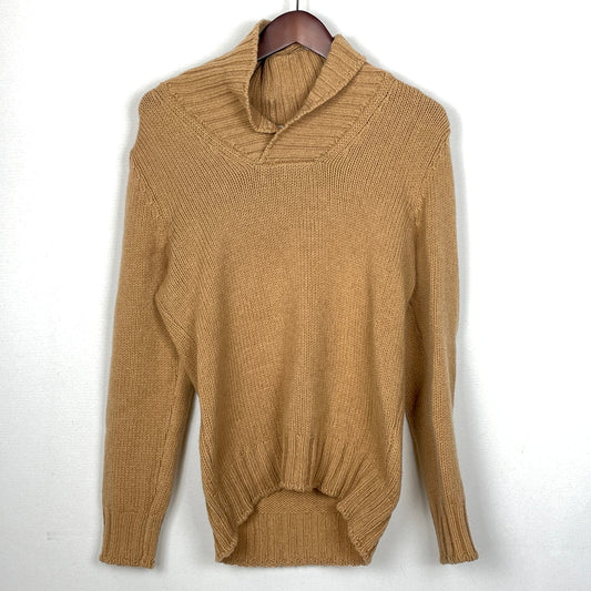 【中古品】【メンズ】 GRAN SASSO グランサッソ SHAWL COLLAR KNIT ショール カラー ニット 長袖 トップス 141-261021-sa-15-teih サイズ：44 カラー：ベージュ 万代Net店