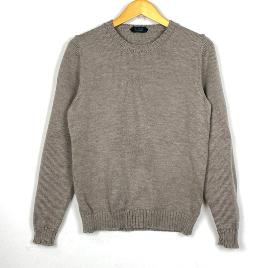 【中古品】【メンズ】 ZANONE ザノーネMIDDLEGAGE CREWNECK KNIT 811258 Z0229 ミドルゲージ クルーネック ニット 長袖 トップス 141-261021-sa-16-teih サイズ：46 カラー：グレーベージュ 万代Net店