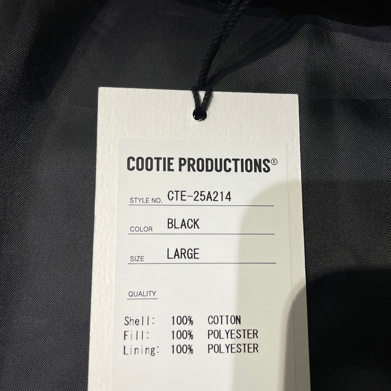 【中古品】【メンズ】 COOTIE PRODUCTIONS クーティープロダクションズ COTTON CANVAS PADDED SHORT COAT CTE-25A214 コットンキャンバス パテッド ショートコート アウター 142-261020-yo-09-teih サイズ：L カラー：ブラック 万代Net店