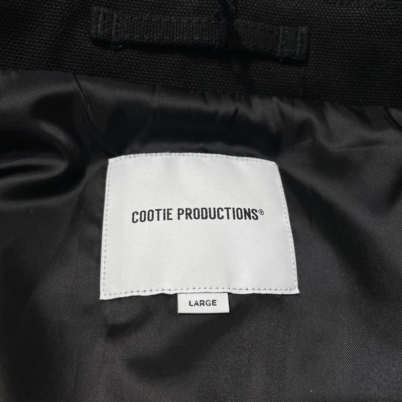 【中古品】【メンズ】 COOTIE PRODUCTIONS クーティープロダクションズ COTTON CANVAS PADDED SHORT COAT CTE-25A214 コットンキャンバス パテッド ショートコート アウター 142-261020-yo-09-teih サイズ：L カラー：ブラック 万代Net店
