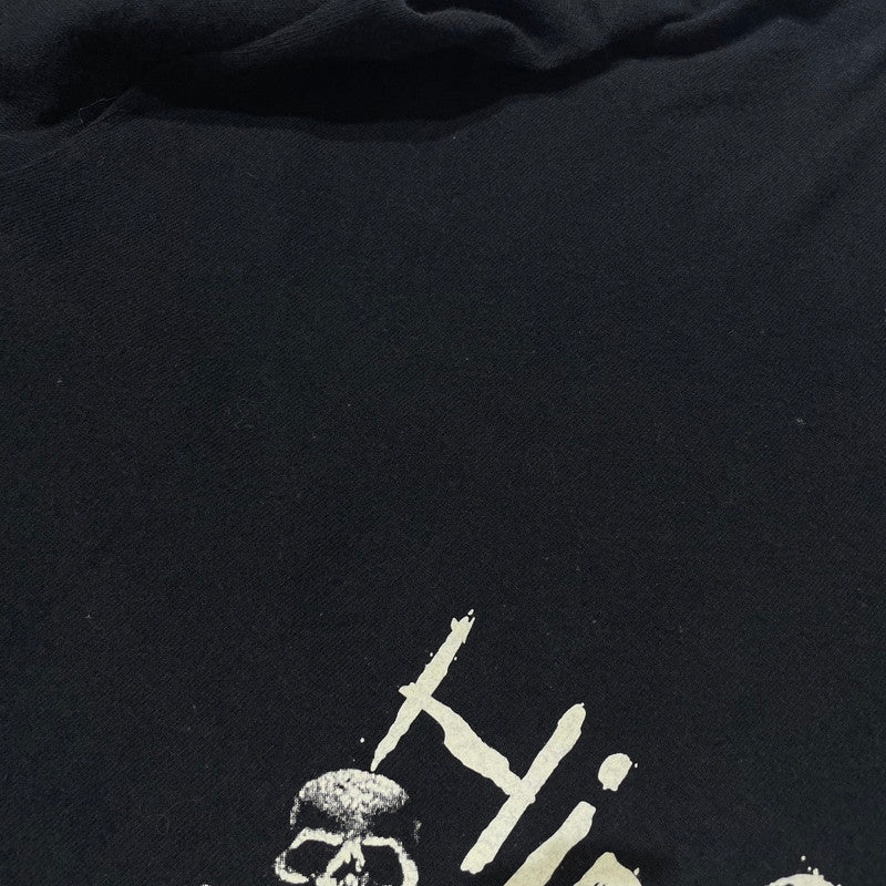 【中古品】【メンズ】 HIDE&SEEK ハイドアンドシーク LONG SLEEVE PRINT TEE ロングスリーブ プリント Tシャツ 長袖 トップス 145-261020-yo-02-teih サイズ：XXL カラー：ブラック 万代Net店