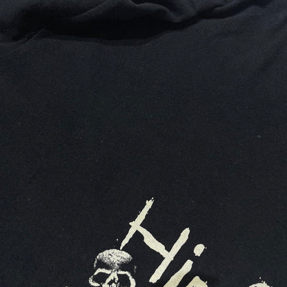 【中古品】【メンズ】 HIDE&SEEK ハイドアンドシーク LONG SLEEVE PRINT TEE ロングスリーブ プリント Tシャツ 長袖 トップス 145-261020-yo-02-teih サイズ：XXL カラー：ブラック 万代Net店