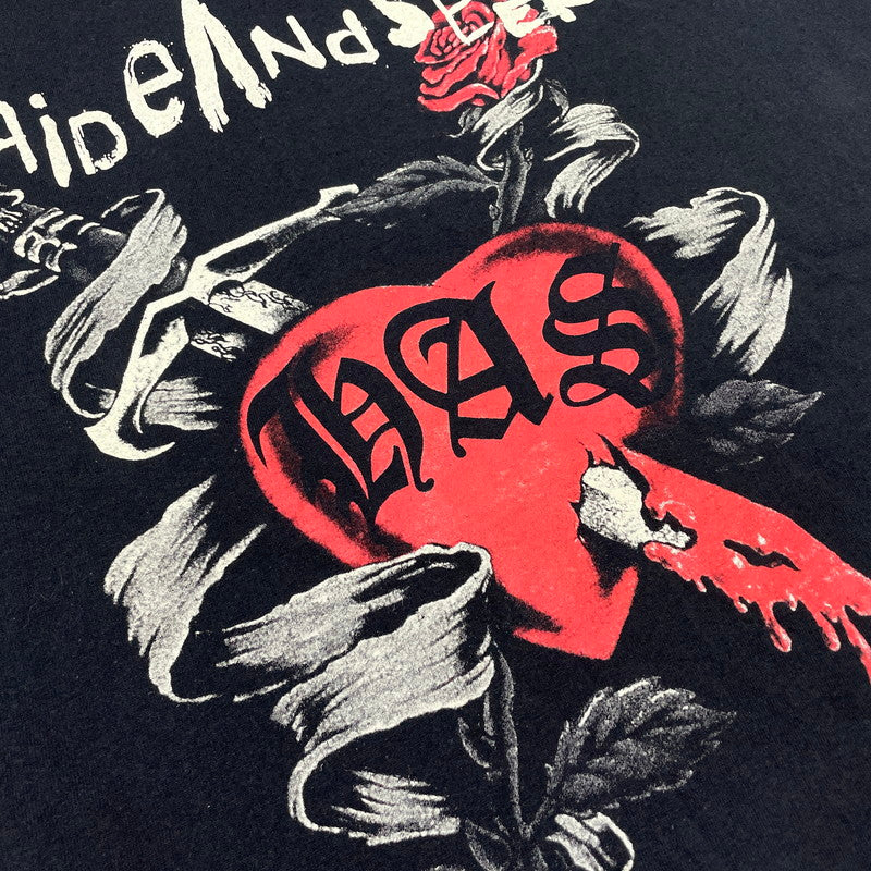 【中古品】【メンズ】 HIDE&SEEK ハイドアンドシーク LONG SLEEVE PRINT TEE ロングスリーブ プリント Tシャツ 長袖 トップス 145-261020-yo-02-teih サイズ：XXL カラー：ブラック 万代Net店
