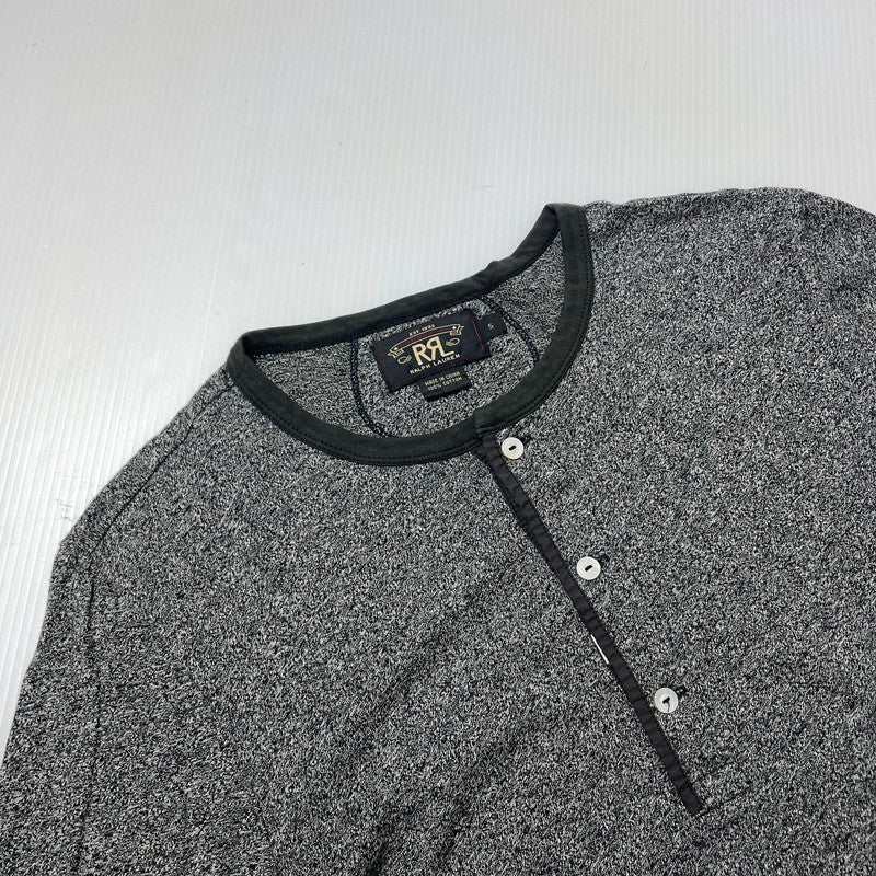 【中古品】【メンズ】 RRL ダブルアールエル HENLEY NECK COTTON LS TEE 3775279 ヘンリーネック コットン ロングスリーブ Tシャツ 長袖 トップス 145-261020-yo-03-teih サイズ：S カラー：グレー 万代Net店