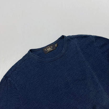 【中古品】【メンズ】 RRL ダブルアールエル INDIGO DYE COTTON L/S TEE インディゴ ダイ コットン ロングスリーブ Tシャツ 長袖 トップス 145-261020-yo-05-teih サイズ：S カラー：インディゴ 万代Net店