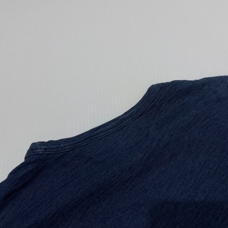 【中古品】【メンズ】 RRL ダブルアールエル INDIGO DYE COTTON L/S TEE インディゴ ダイ コットン ロングスリーブ Tシャツ 長袖 トップス 145-261020-yo-05-teih サイズ：S カラー：インディゴ 万代Net店