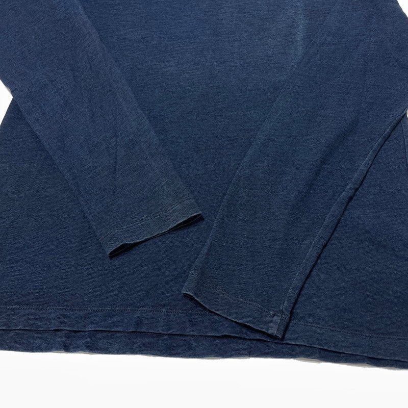 【中古品】【メンズ】 RRL ダブルアールエル INDIGO DYE COTTON L/S TEE インディゴ ダイ コットン ロングスリーブ Tシャツ 長袖 トップス 145-261020-yo-05-teih サイズ：S カラー：インディゴ 万代Net店