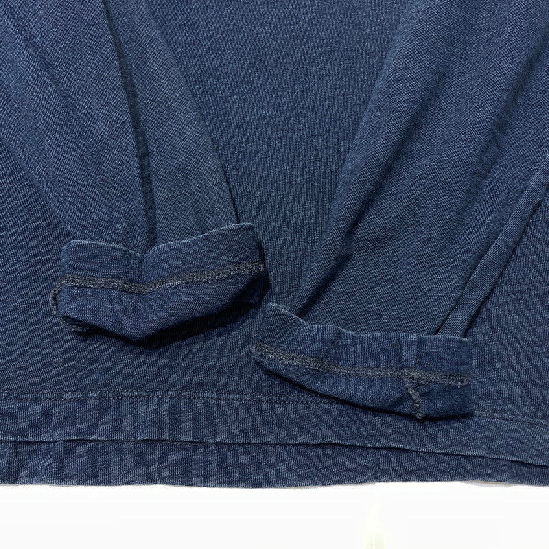 【中古品】【メンズ】 RRL ダブルアールエル INDIGO DYE COTTON L/S TEE インディゴ ダイ コットン ロングスリーブ Tシャツ 長袖 トップス 145-261020-yo-05-teih サイズ：S カラー：インディゴ 万代Net店