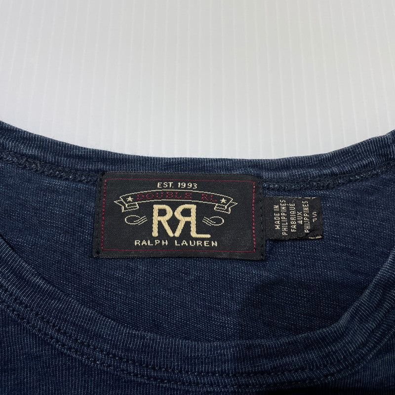【中古品】【メンズ】 RRL ダブルアールエル INDIGO DYE COTTON L/S TEE インディゴ ダイ コットン ロングスリーブ Tシャツ 長袖 トップス 145-261020-yo-05-teih サイズ：S カラー：インディゴ 万代Net店