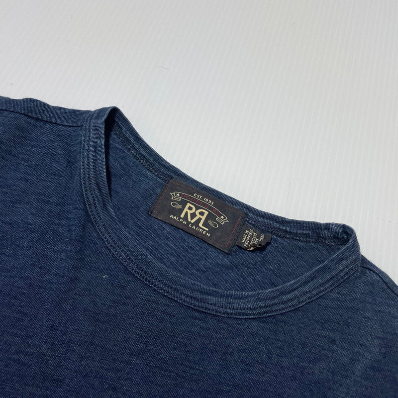 【中古品】【メンズ】 RRL ダブルアールエル INDIGO DYE COTTON L/S TEE インディゴ ダイ コットン ロングスリーブ Tシャツ 長袖 トップス 145-261020-yo-05-teih サイズ：S カラー：インディゴ 万代Net店