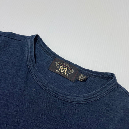 【中古品】【メンズ】 RRL ダブルアールエル INDIGO DYE COTTON L/S TEE インディゴ ダイ コットン ロングスリーブ Tシャツ 長袖 トップス 145-261020-yo-05-teih サイズ：S カラー：インディゴ 万代Net店