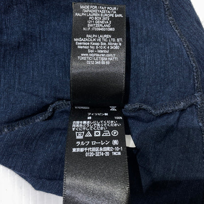 【中古品】【メンズ】 RRL ダブルアールエル INDIGO DYE COTTON L/S TEE インディゴ ダイ コットン ロングスリーブ Tシャツ 長袖 トップス 145-261020-yo-05-teih サイズ：S カラー：インディゴ 万代Net店