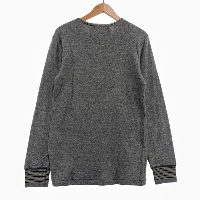 【中古品】【メンズ】 RRL ダブルアールエル HENLEY NECK COTTON KNIT L/S TEE 3775279 ヘンリーネック コットン ニット ロングスリーブ Tシャツ 長袖 トップス 145-261020-yo-04-teih サイズ：S カラー：グレー 万代Net店
