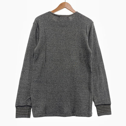 【中古品】【メンズ】 RRL ダブルアールエル HENLEY NECK COTTON KNIT L/S TEE 3775279 ヘンリーネック コットン ニット ロングスリーブ Tシャツ 長袖 トップス 145-261020-yo-04-teih サイズ：S カラー：グレー 万代Net店