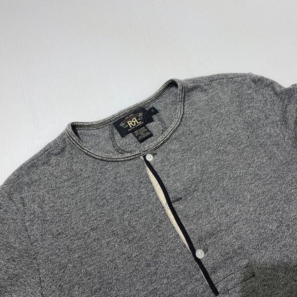 【中古品】【メンズ】 RRL ダブルアールエル HENLEY NECK COTTON KNIT L/S TEE 3775279 ヘンリーネック コットン ニット ロングスリーブ Tシャツ 長袖 トップス 145-261020-yo-04-teih サイズ：S カラー：グレー 万代Net店