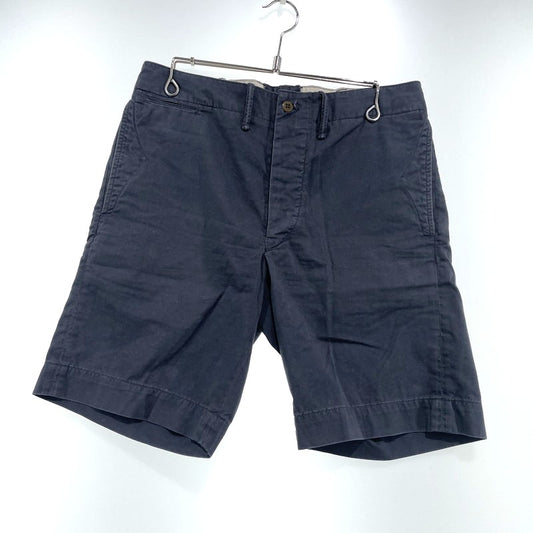 【中古品】【メンズ】 RRL ダブルアールエル MILITARY CHINO SHORTS ミリタリー チノ ショーツ ボトムス ハーフパンツ ショートパンツ 156-261020-yo-01-teih サイズ：30 カラー：ネイビー 万代Net店