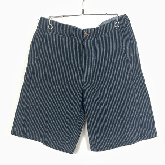 【中古品】【メンズ】 DOUBLE RL ダブル アールエル STRIPE WORK SHORTS ストライプ ワーク ショーツ ボトムス 短パン 156-261021-sa-22-teih サイズ：28 カラー：ネイビー 万代Net店