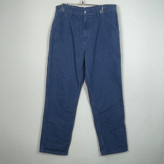 【中古品】【メンズ】 CARHARTT WIP カーハート ダブリューアイピー × QUARTERSNACKS クォータースナックス SIMPLE PANT シンプル パンツ ボトムス 156-261021-sa-20-teih サイズ：34×32 カラー：ネイビー 万代Net店