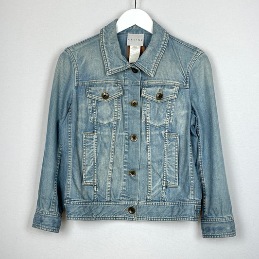 【現状渡し品】【レディース】 CELINE セリーヌ DENIM JACKET デニム ジャケット アウター 170-261021-sa-14-teih サイズ：38 カラー：インディゴ 万代Net店