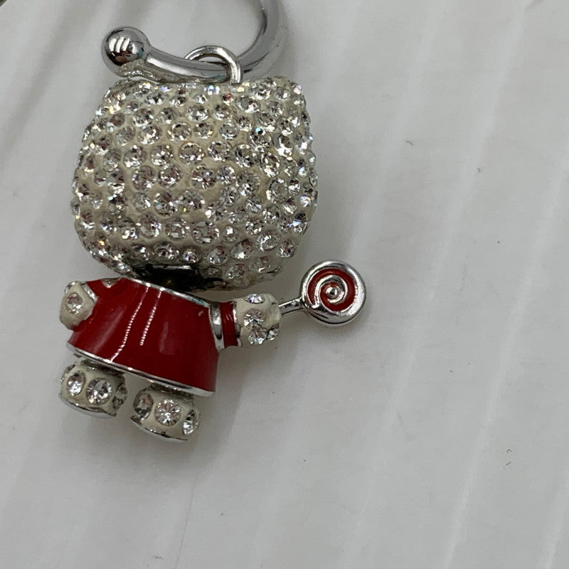 【中古品】【レディース】 SWAROVSKI スワロフスキー × HELLO KITTY ハローキティ 別注 コラボ LOLLIPOP EARRINGS ロリポップ イヤリング ピアス アクセサリー ラインストーン 192-261023-ko-09-teih カラー：ホワイト/レッド 万代Net店
