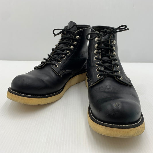 【中古品】【メンズ】 REDWING レッドウィング CLASSIC ROUND TOE BOOTS 8165 クラシック ラウンド トゥ ブーツ 靴 ワークブーツ 164-261023-ko-02-teih サイズ：8D カラー：ブラック 万代Net店
