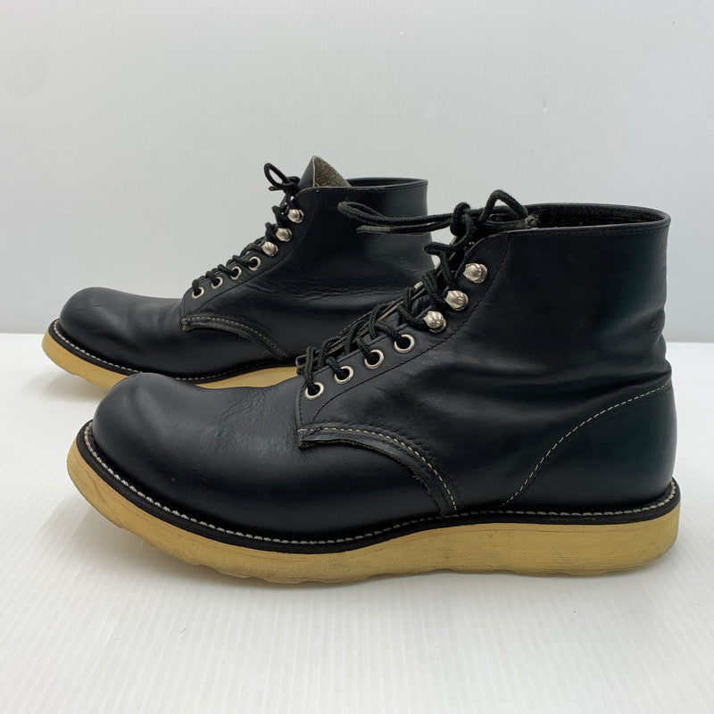 【中古品】【メンズ】 REDWING レッドウィング CLASSIC ROUND TOE BOOTS 8165 クラシック ラウンド トゥ ブーツ 靴 ワークブーツ 164-261023-ko-02-teih サイズ：8D カラー：ブラック 万代Net店