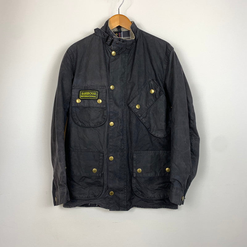 【中古品】【メンズ】 Barbour バブアー A7 INTERNATIONAL OILED JACKET インターナショナル オイルド ジャケット アウター 141-261028-ss-08-teih サイズ：C36/※腰ベルト欠損 カラー：ブラック系 万代Net店